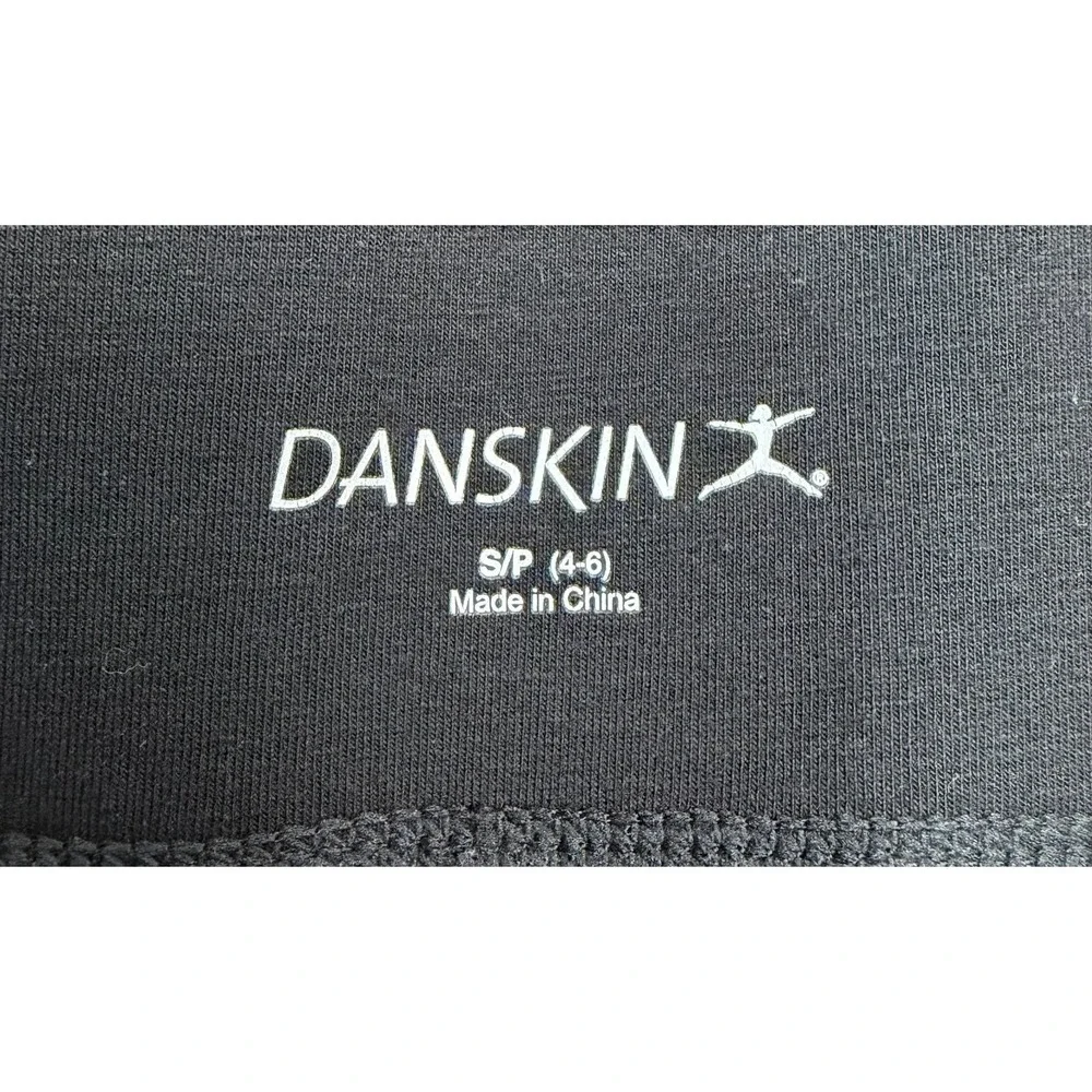Danskin Black Leggings Women Small 4-6 Athletic Yoga‎ Stretch Pants High Rise